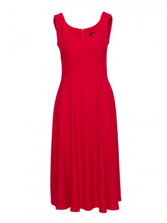 S424 Fit & flare dress - red