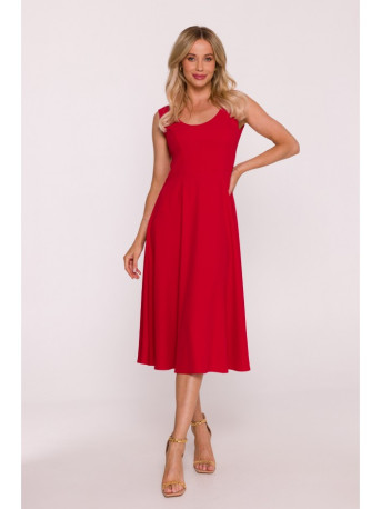 S424 Fit & flare dress - red
