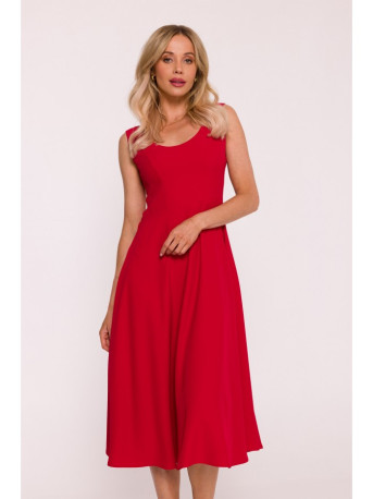 S424 Fit & flare dress - red