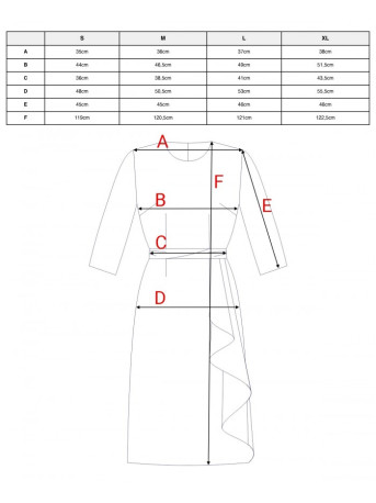 S425 Dress with ruffle detail - maroon