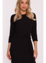S425 Dress with ruffle detail - black