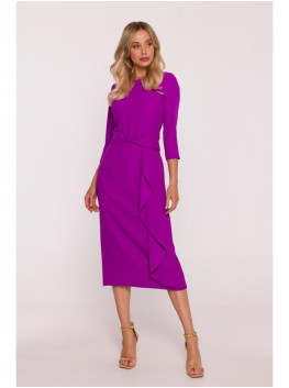 S425 Dress with ruffle detail - lavender