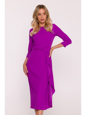 S425 Dress with ruffle detail - lavender