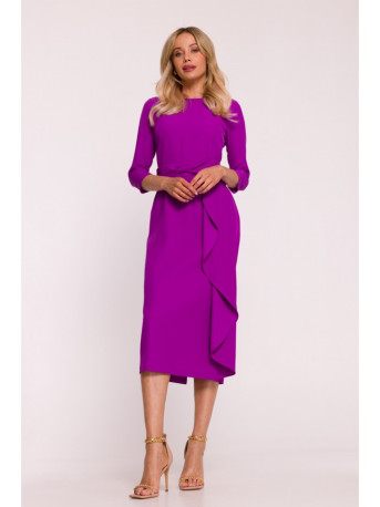 S425 Dress with ruffle detail - lavender