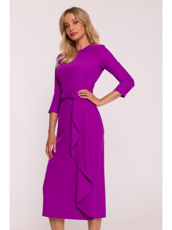 S425 Dress with ruffle detail - lavender