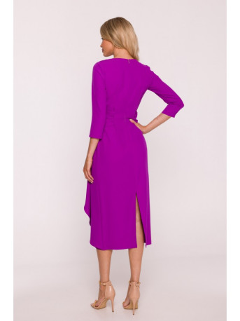 S425 Dress with ruffle detail - lavender