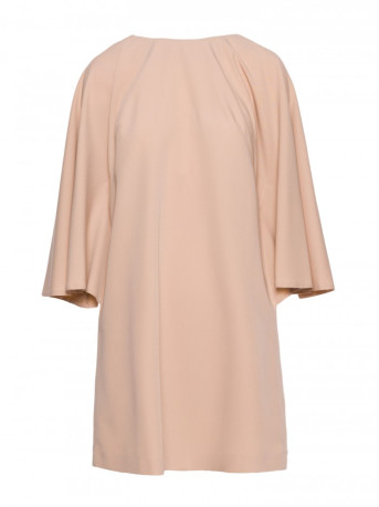 S426 Mini dress with batwing sleeves - beige