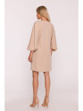 S426 Mini dress with batwing sleeves - beige