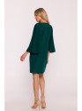 S426 Mini dress with batwing sleeves - green