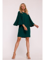 S426 Mini dress with batwing sleeves - green