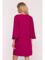 S426 Mini dress with batwing sleeves - plum