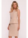 S427 Peplum dress - beige