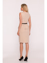 S427 Peplum dress - beige