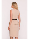 S427 Peplum dress - beige