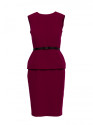 S427 Peplum dress - maroon