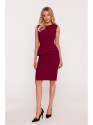 S427 Peplum dress - maroon