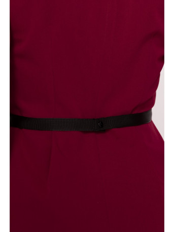 S427 Peplum dress - maroon