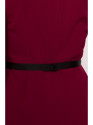 S427 Peplum dress - maroon