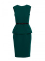 S427 Peplum dress - green