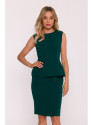 S427 Peplum dress - green