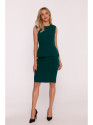 S427 Peplum dress - green