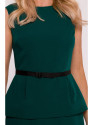 S427 Peplum dress - green