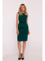 S427 Peplum dress - green