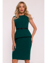 S427 Peplum dress - green