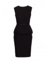 S427 Peplum dress - black