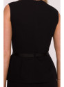S427 Peplum dress - black