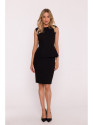 S427 Peplum dress - black