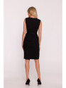 S427 Peplum dress - black