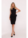 S427 Peplum dress - black