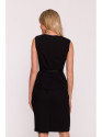 S427 Peplum dress - black