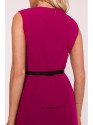S427 Peplum dress - plum