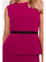 S427 Peplum dress - plum