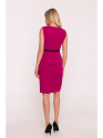S427 Peplum dress - plum