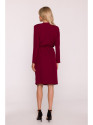 S428 Cowl neckline dress - maroon