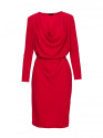 S428 Cowl neckline dress - red
