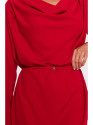 S428 Cowl neckline dress - red