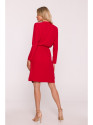 S428 Cowl neckline dress - red