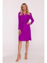S428 Cowl neckline dress - lavender