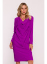 S428 Cowl neckline dress - lavender