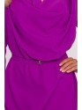 S428 Cowl neckline dress - lavender