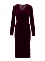 M889 Velvet bodycon dress - maroon