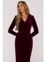M889 Velvet bodycon dress - maroon