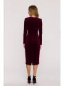 M889 Velvet bodycon dress - maroon