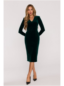 M889 Velvet bodycon dress - green