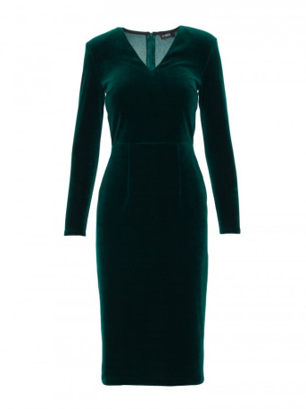 M889 Velvet bodycon dress - green