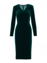 M889 Velvet bodycon dress - green